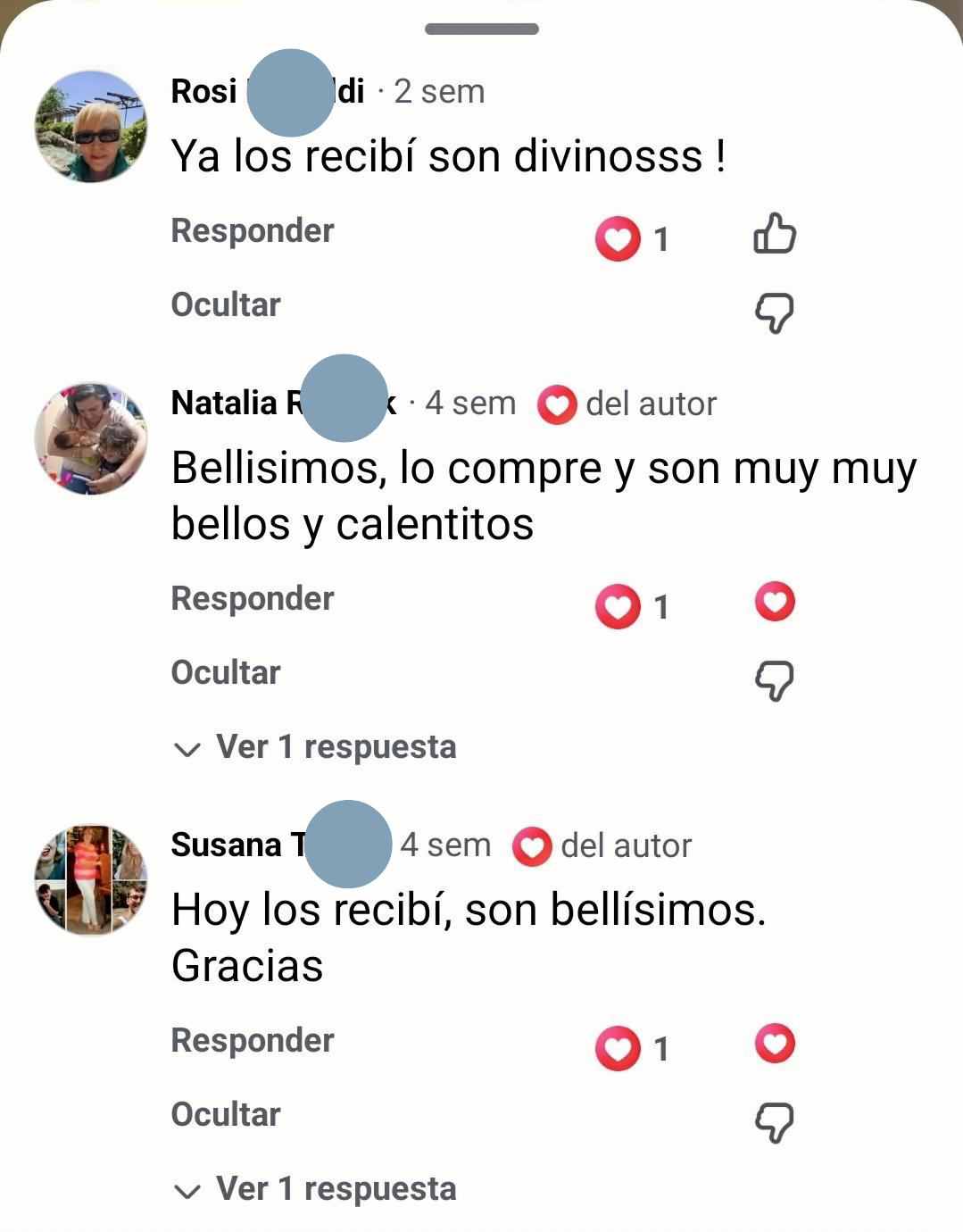Captura de WhatsApp de una clienta