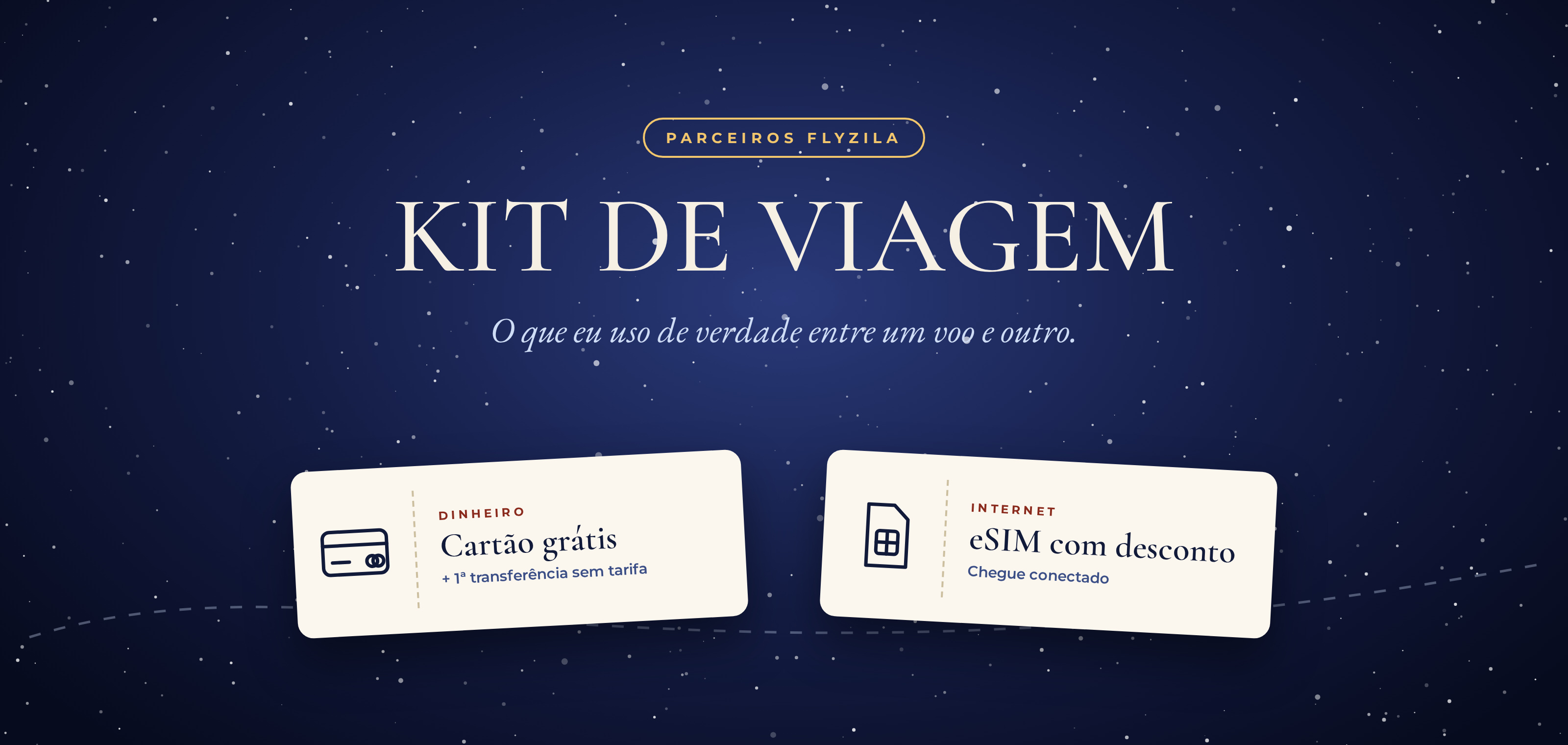 Parceiros Flyzila: kit de viagem com cartão internacional e eSIM