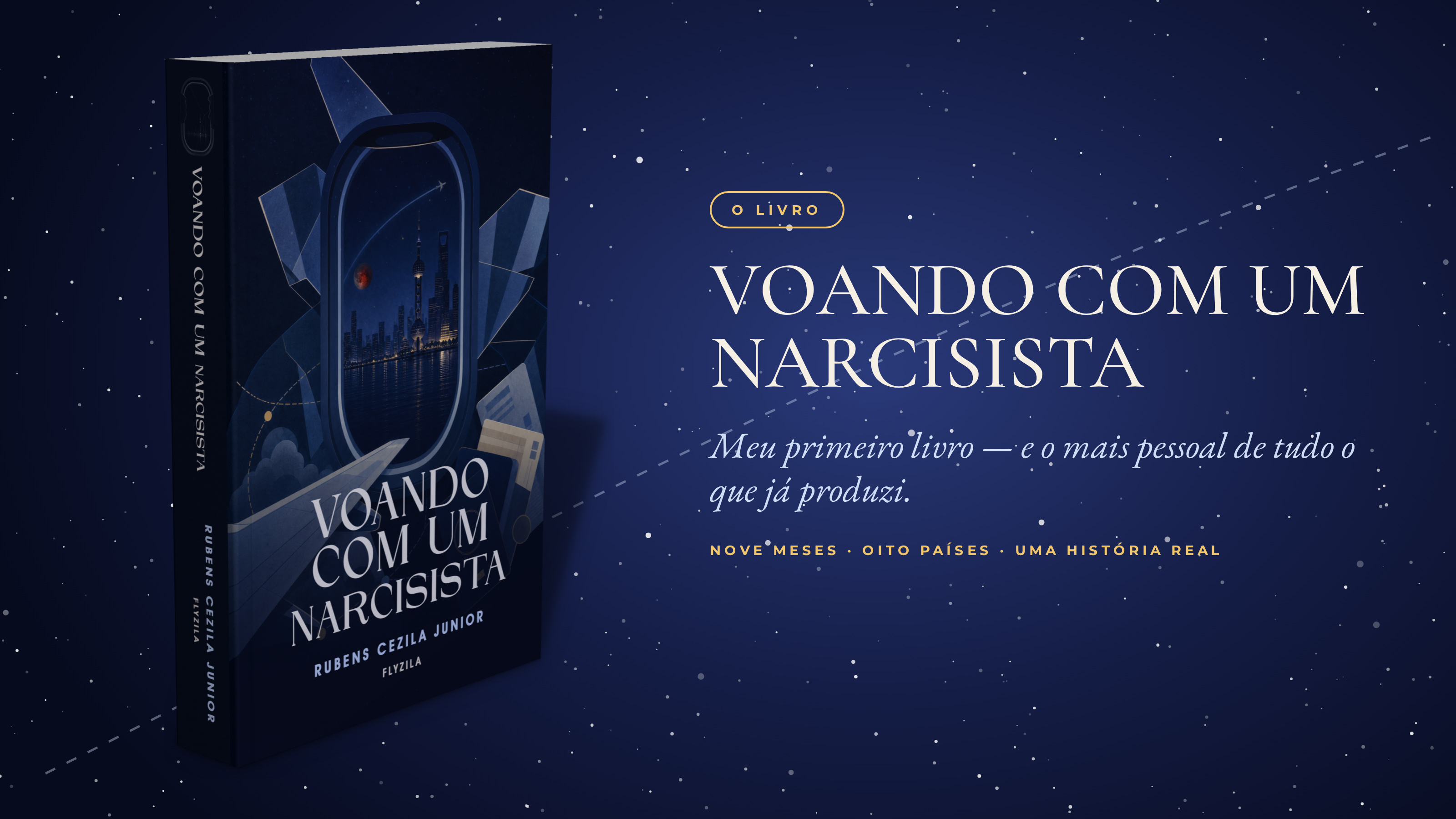 Livro Voando com um Narcisista, de Rubens Cezila Junior