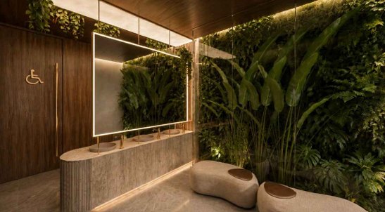 Espaço WC Funcional, assinado por DLS Arquitetura na CASACOR Pernambuco 2026