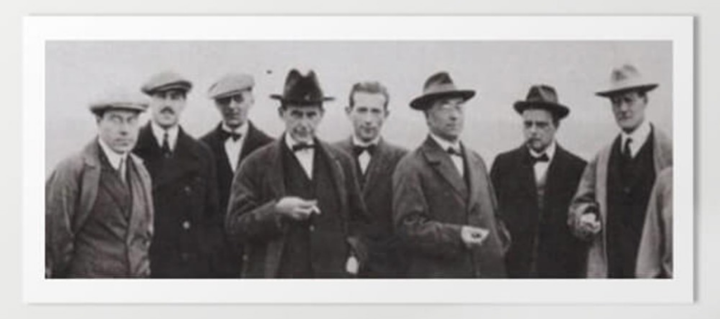 Franz Ritter junto al equipo fundador de Ritterwerk en Alemania, 1905
