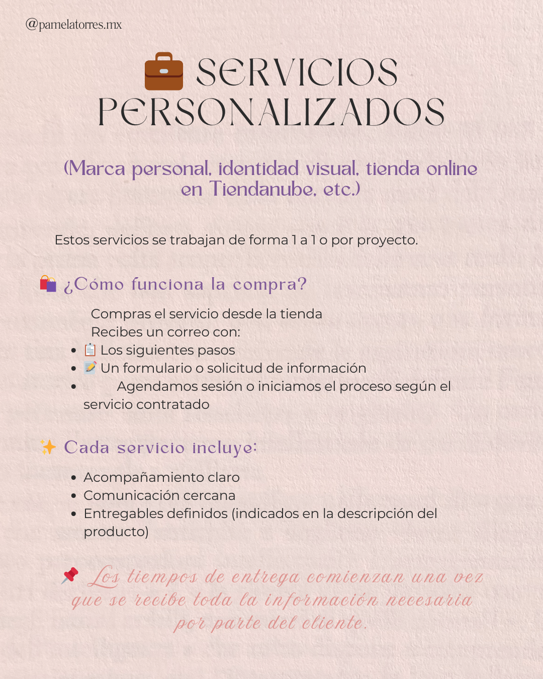 Servicios personalizados