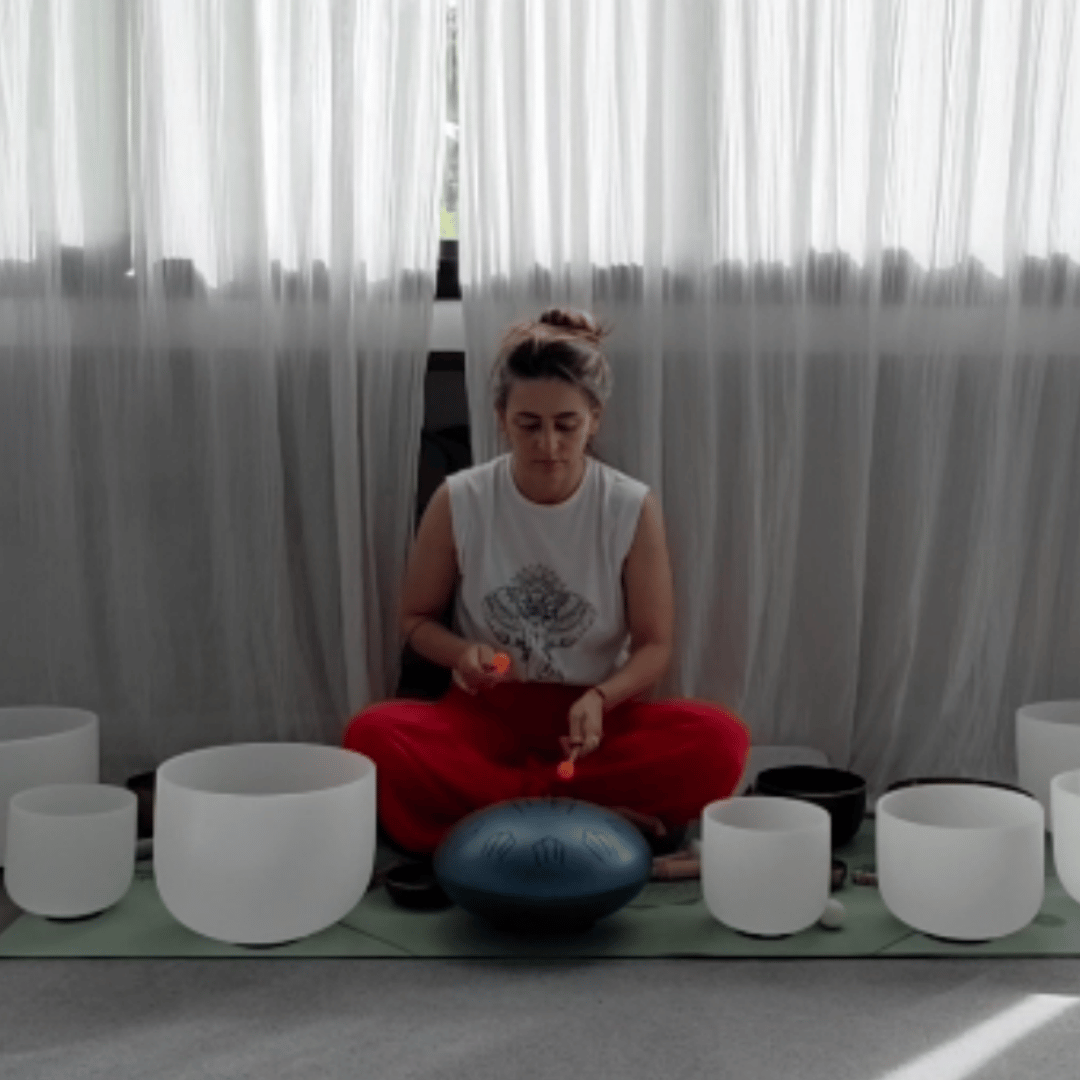 El tankdrum en un espacio de meditación