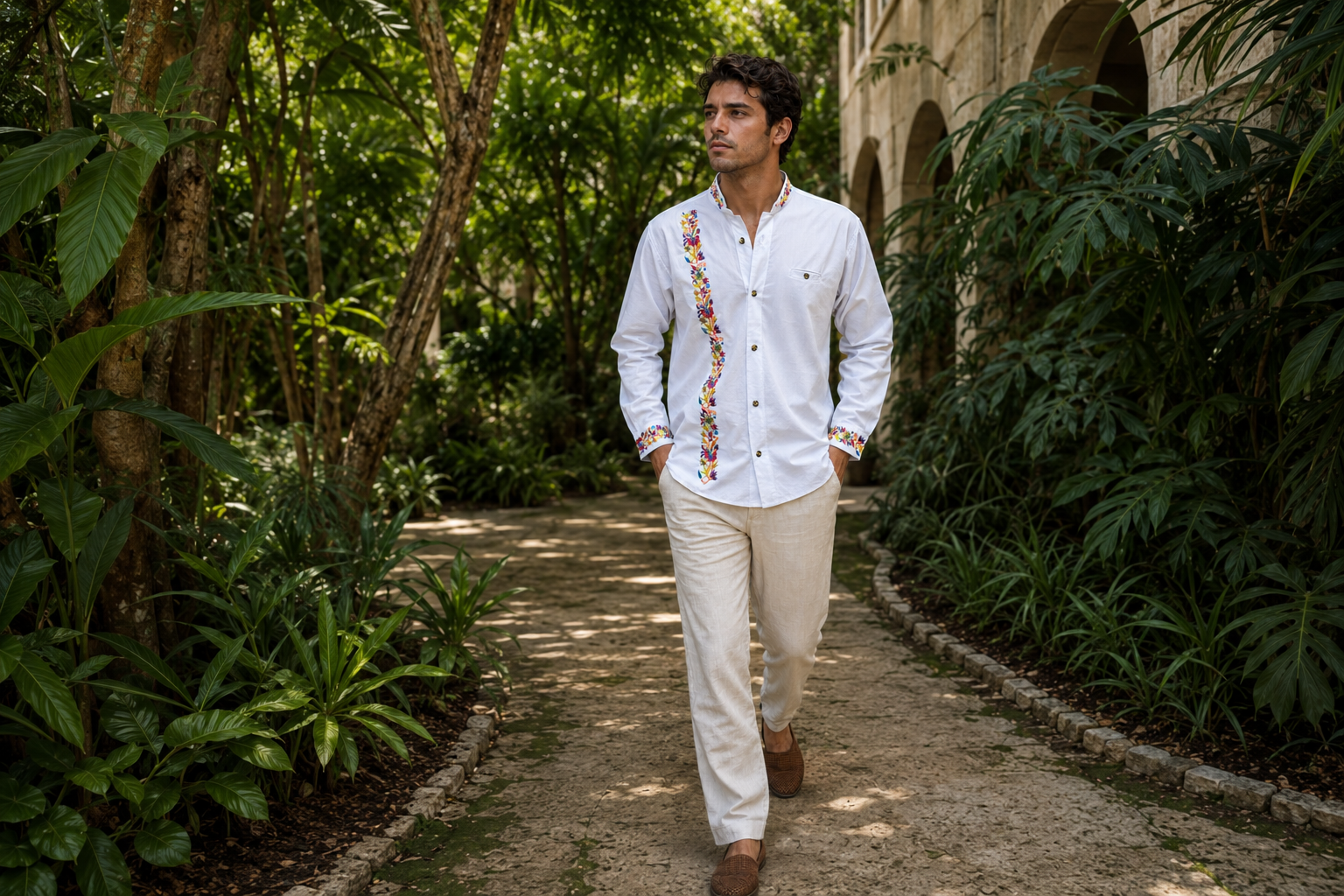 Camisa Espiga Blanca, c&aacute;psula de viaje de verano Mar and Ben
