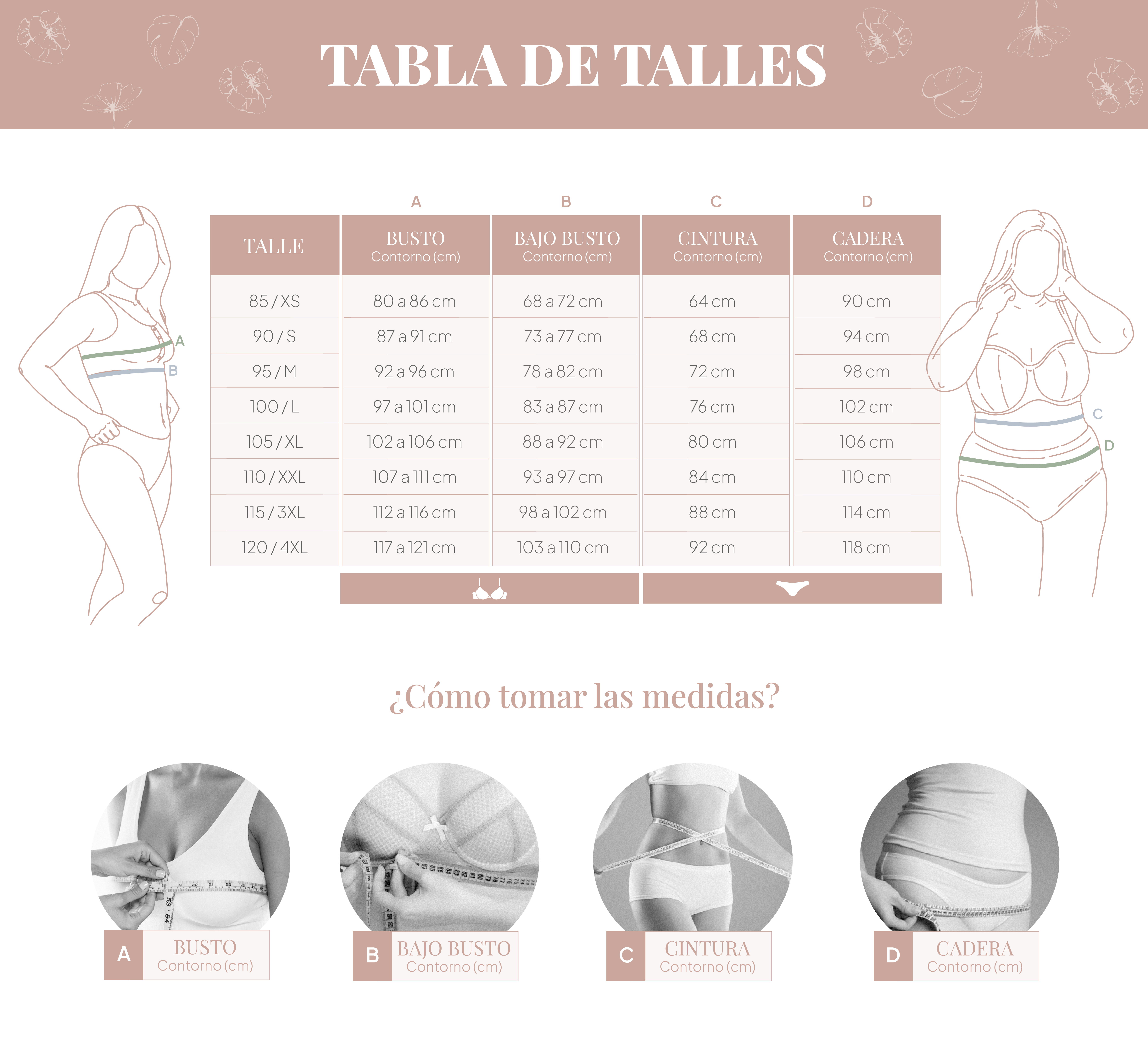 Tabla de talles - Amapola