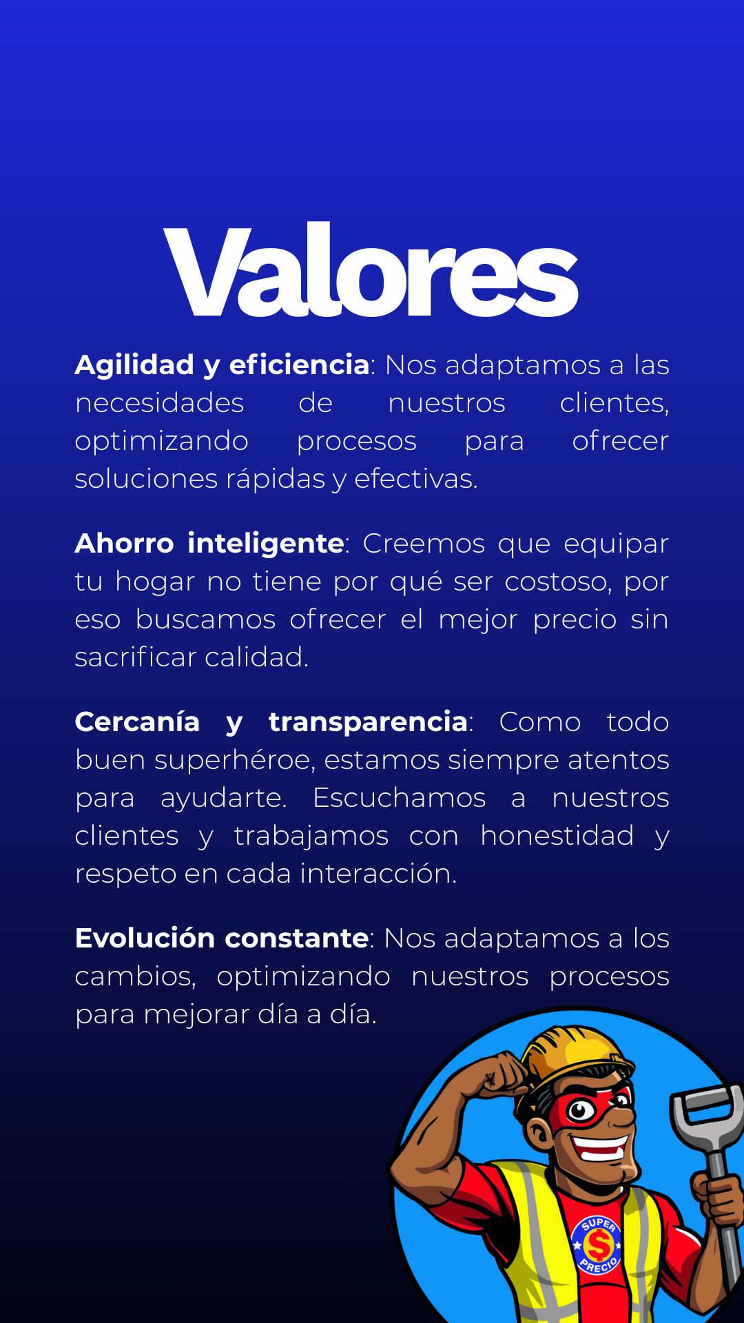 Valores - SuperPrecio