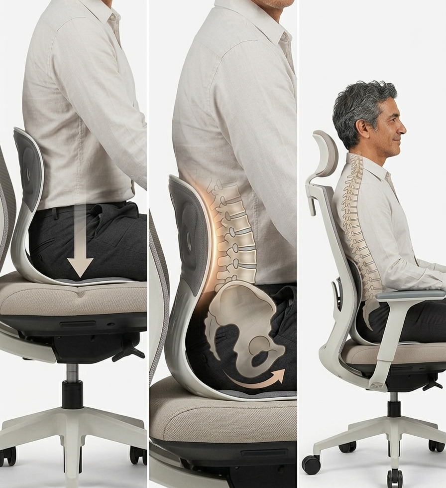 C&oacute;mo act&uacute;a BackFit sobre la pelvis y la columna