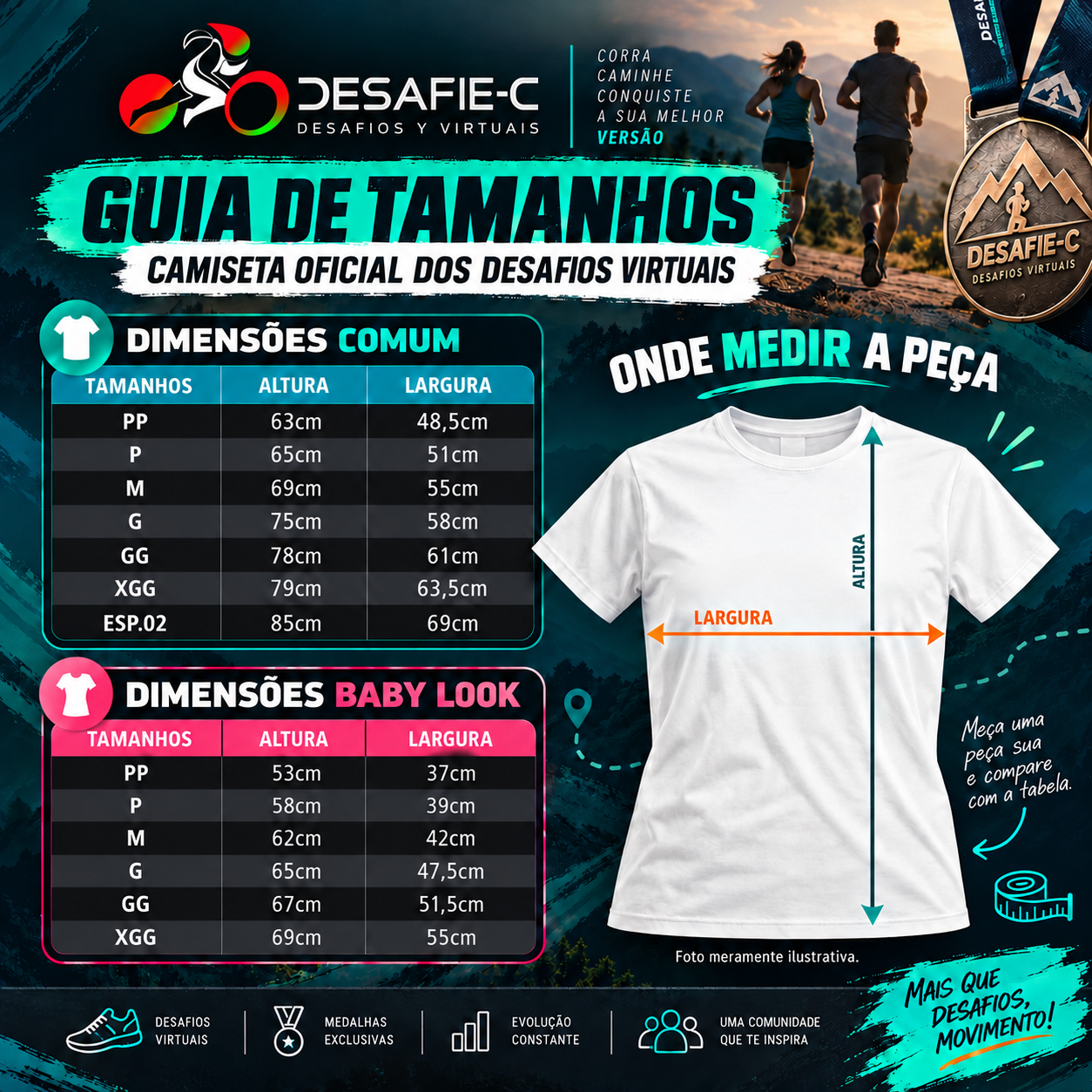 Guia de Tamanhos