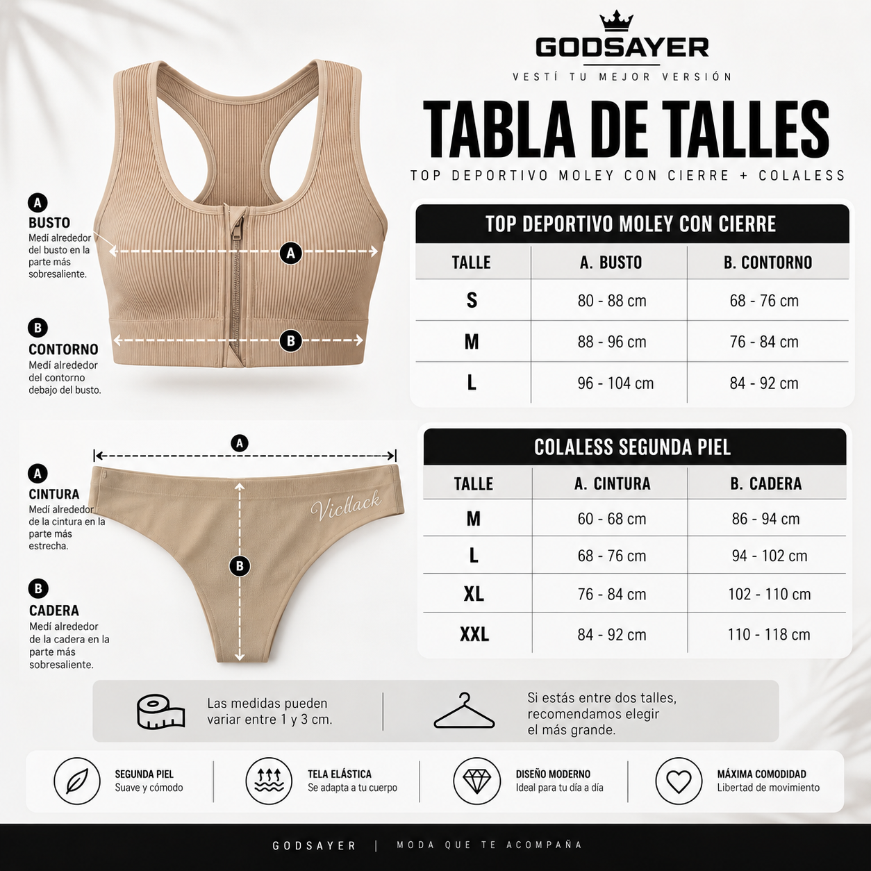 Tabla de talles Godsayer