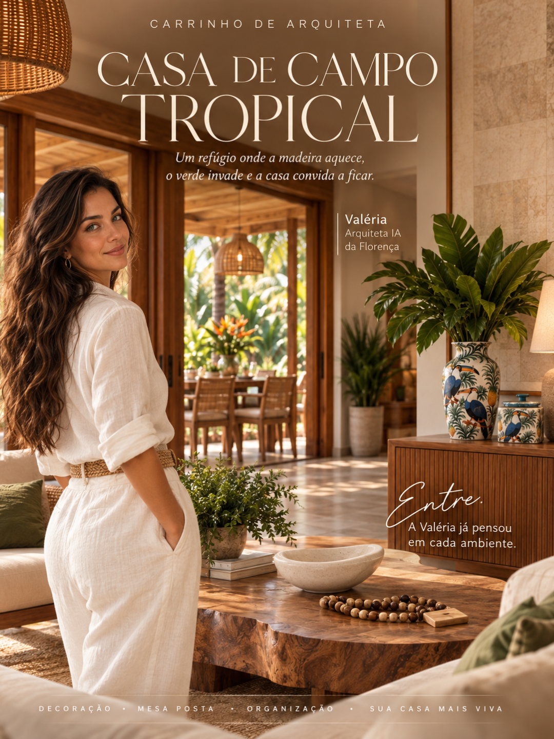 Casa de Campo Tropical - Carrinho de Arquiteta Florença