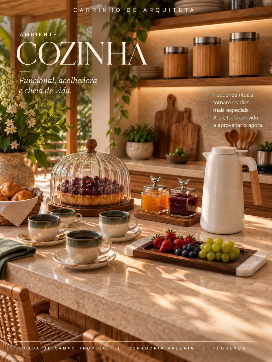 Cozinha Casa de Campo Tropical