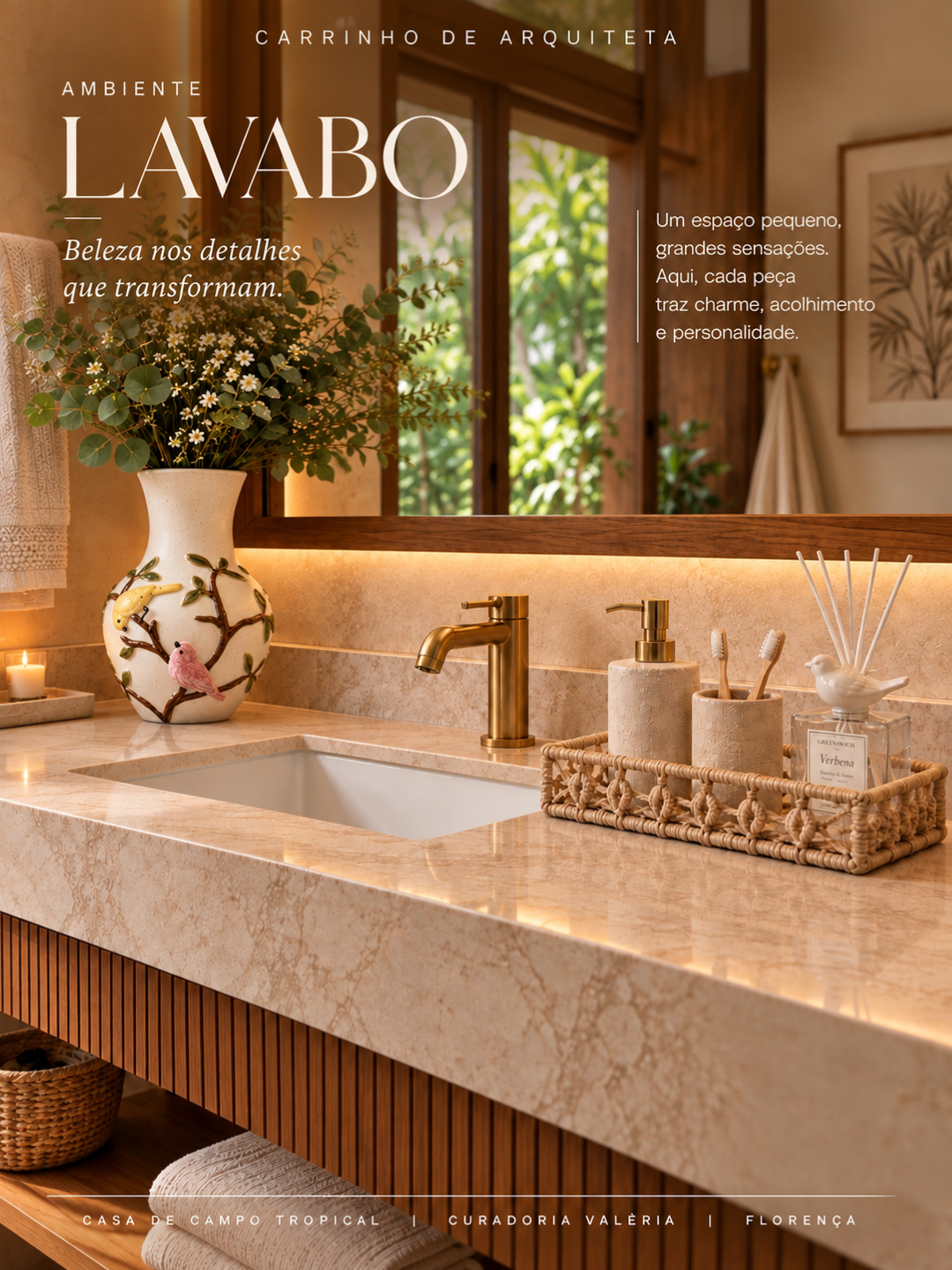 Lavabo Casa de Campo Tropical