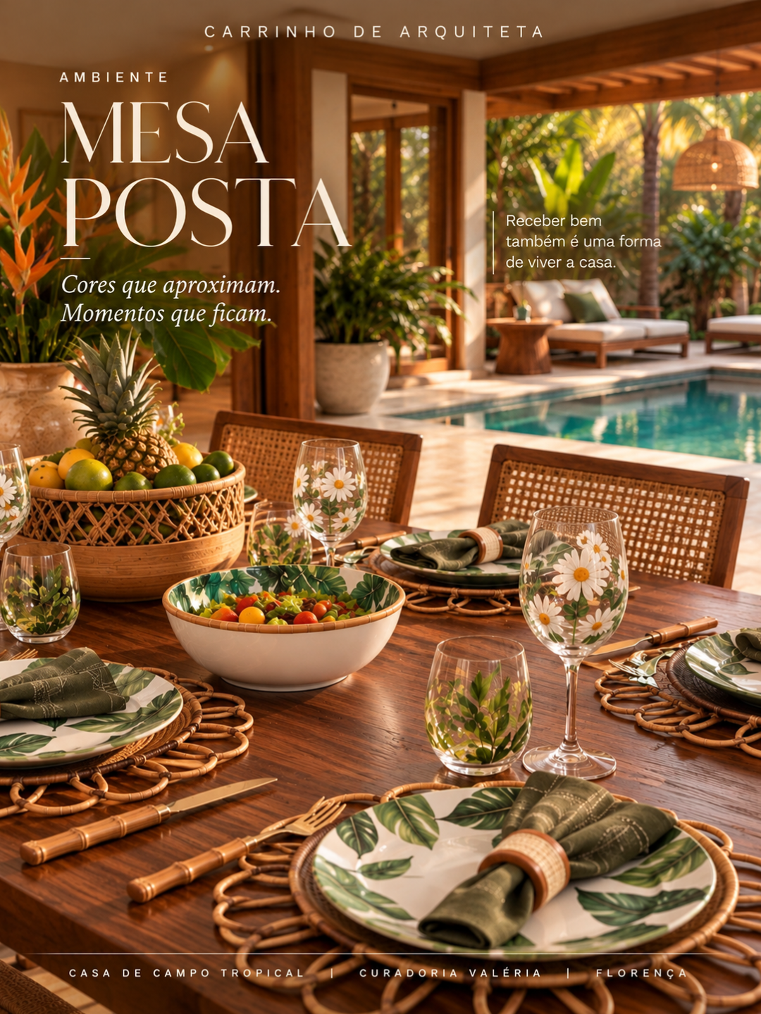 Mesa posta Casa de Campo Tropical