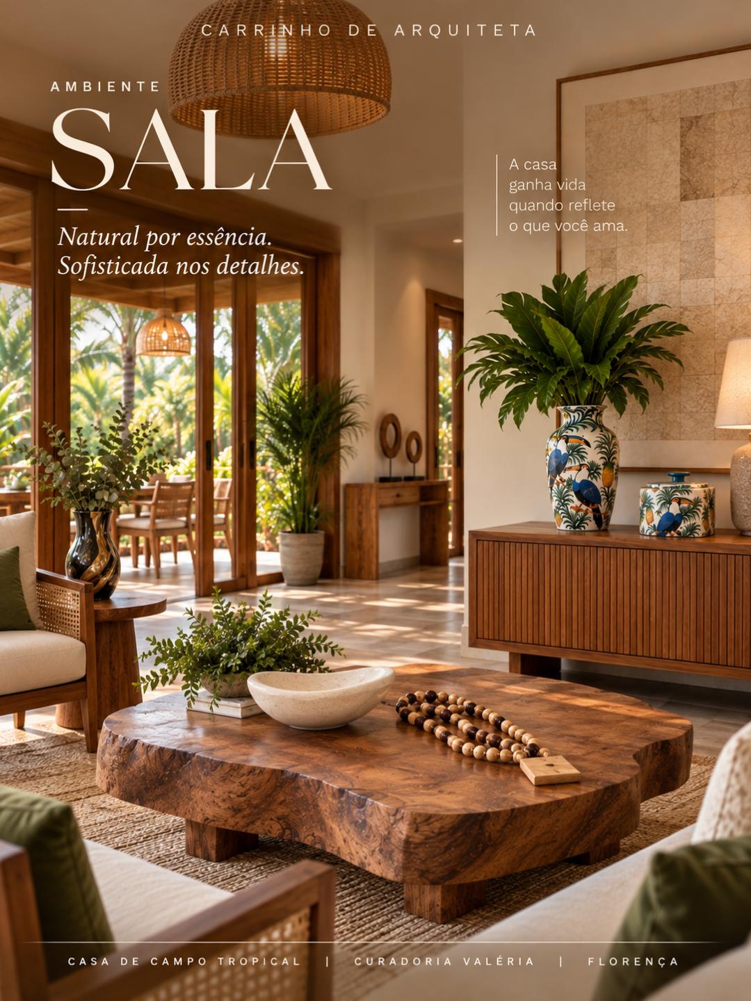 Sala Casa de Campo Tropical
