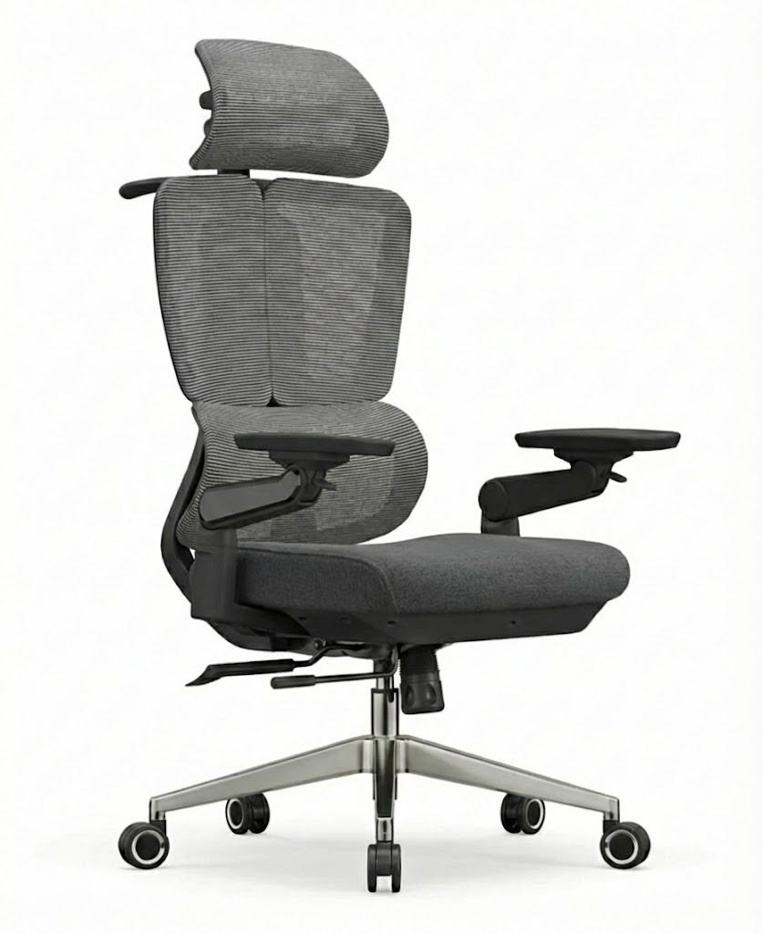 Perfil lateral de la Silla Ergonómica Zenith Black