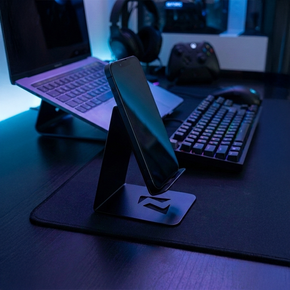 Soporte para celular Zentra con smartphone