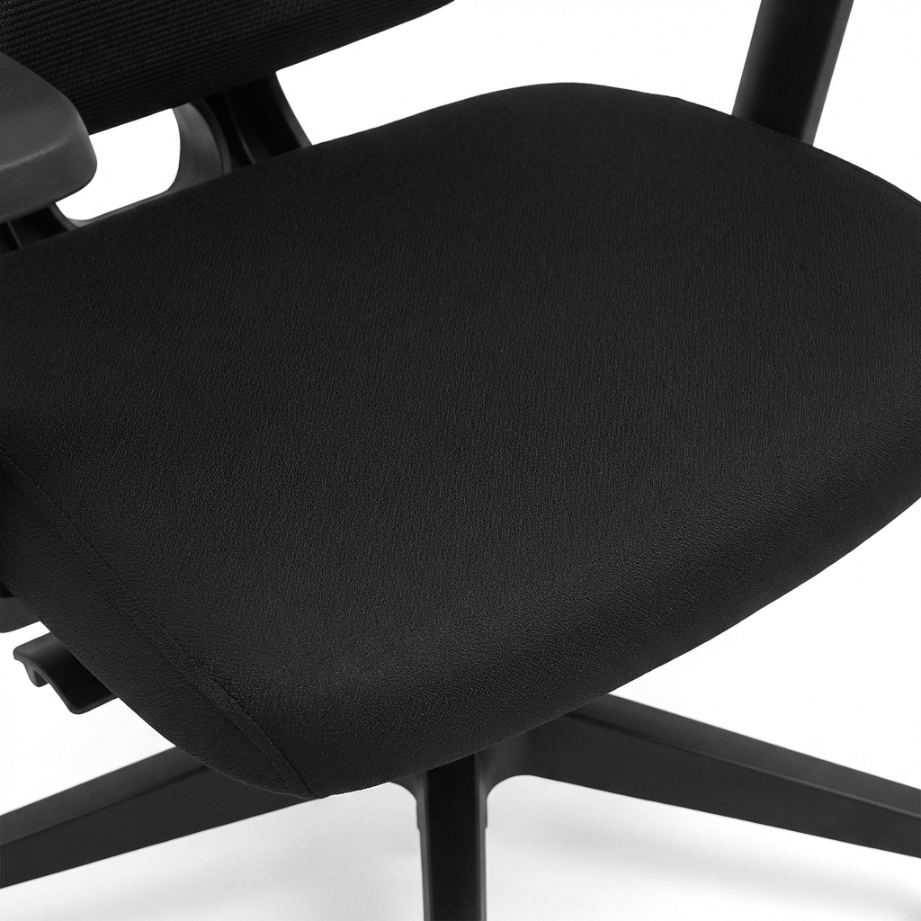 Asiento acolchado de tela con espuma moldeada