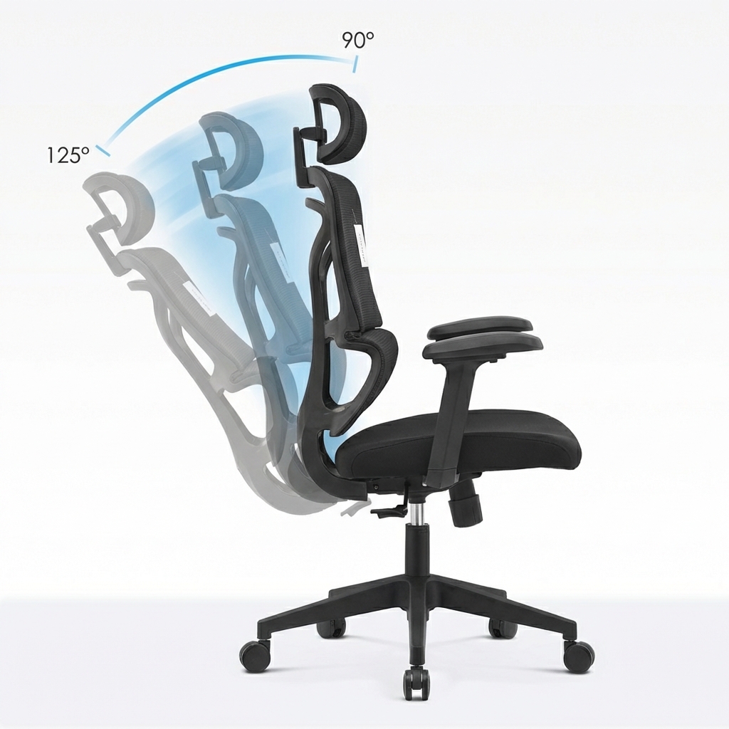Silla Flex con reclinaci&oacute;n de 90&deg; a 125&deg;
