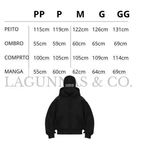 tabela de medidas balaclava