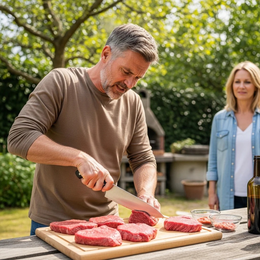 Cuchillo en uso real