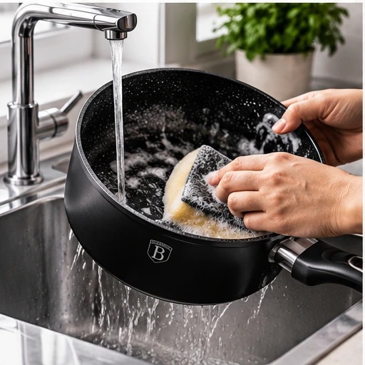 Lavado manual de una pieza Berlinger Haus con esponja suave