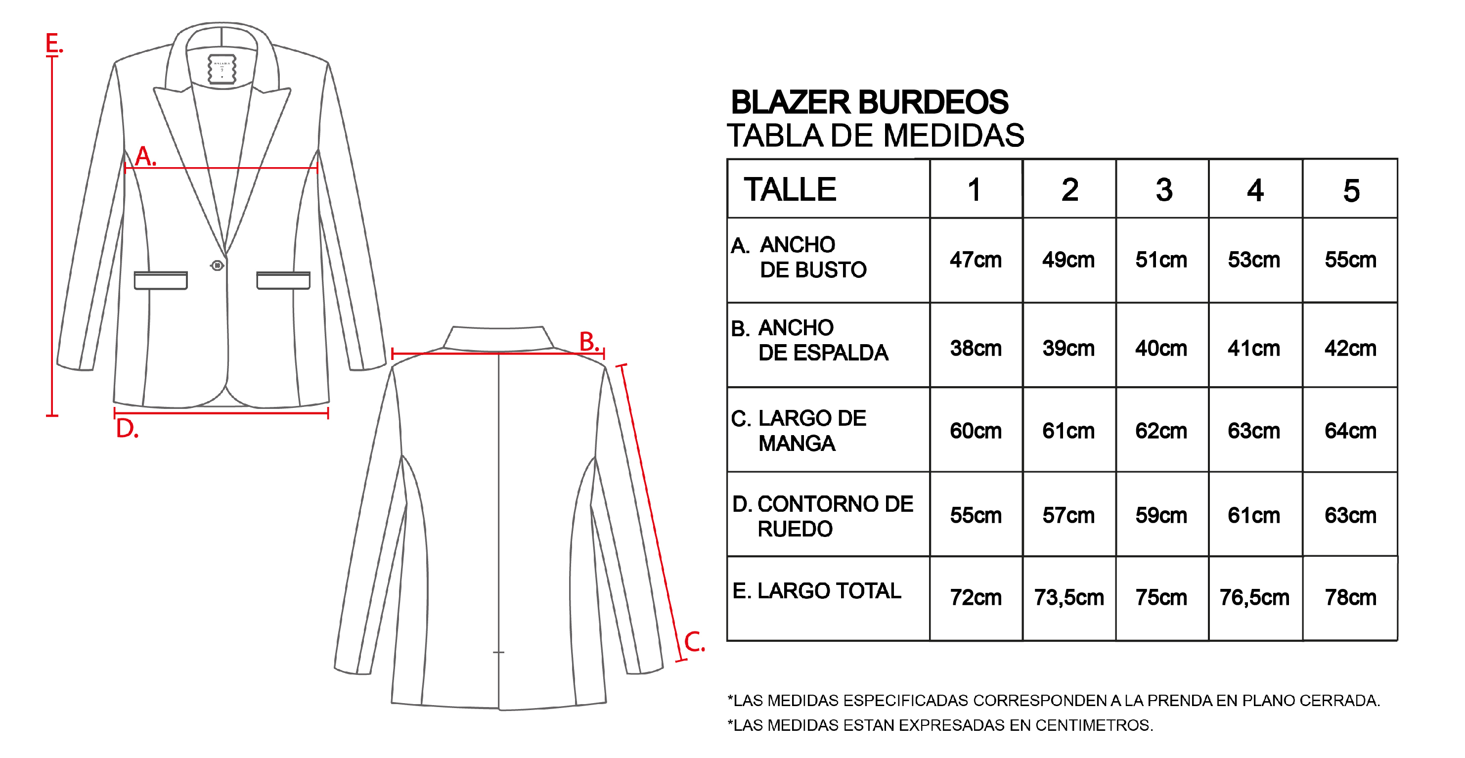 Blazer Burdeos