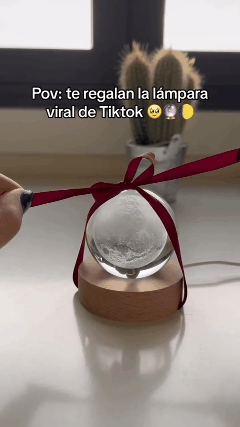 Esfera de Cristal 3D Luna efecto 3D