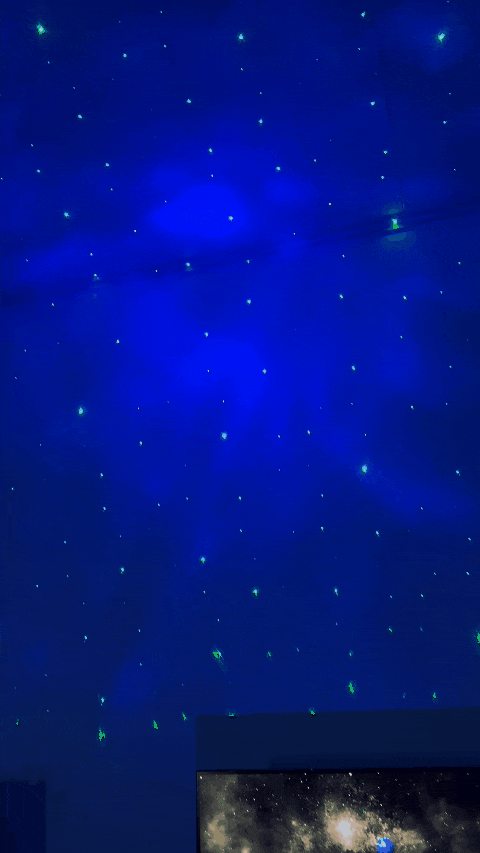 Proyector Astronauta Galaxia encendido