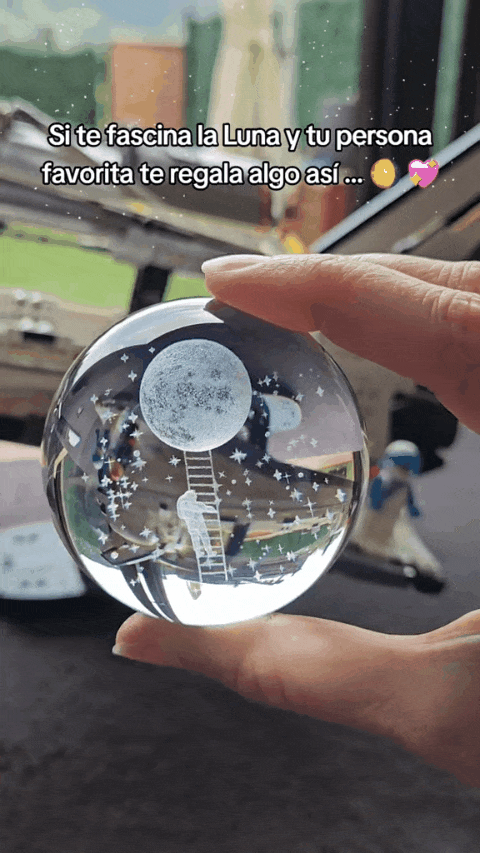 Esfera de Cristal 3D Alunizaje