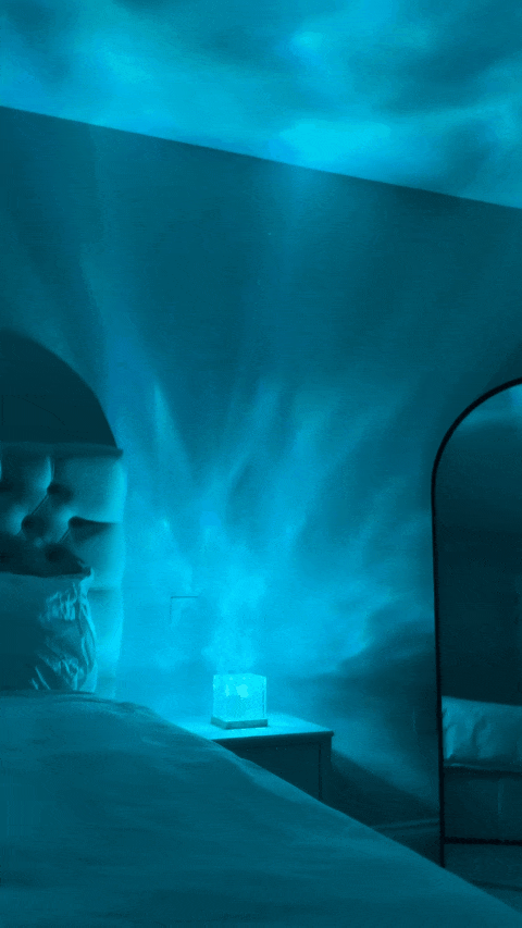 Cubo Aurora Boreal efecto luz RGB