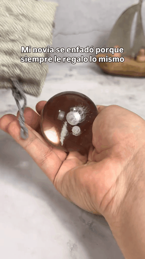 Esfera Medusa efecto 3D luz azul