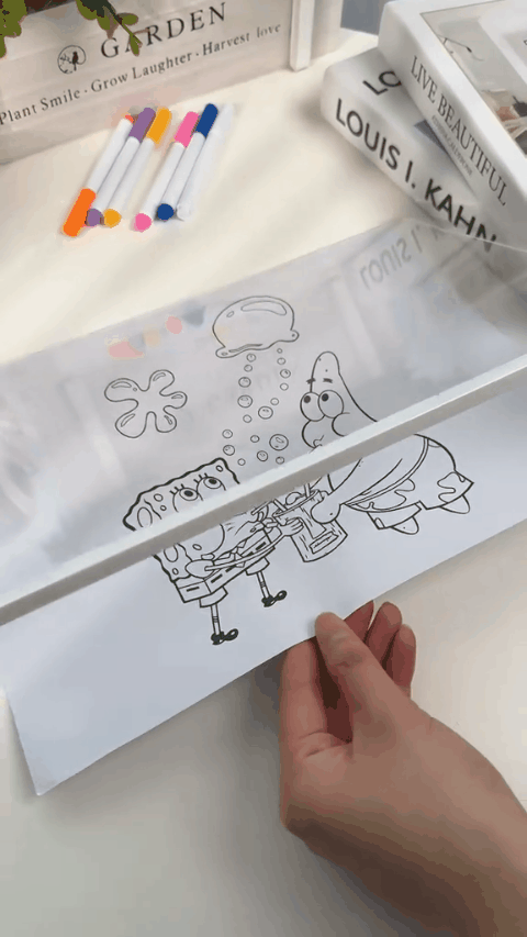 Pizarra M&aacute;gica LED con dibujos brillantes