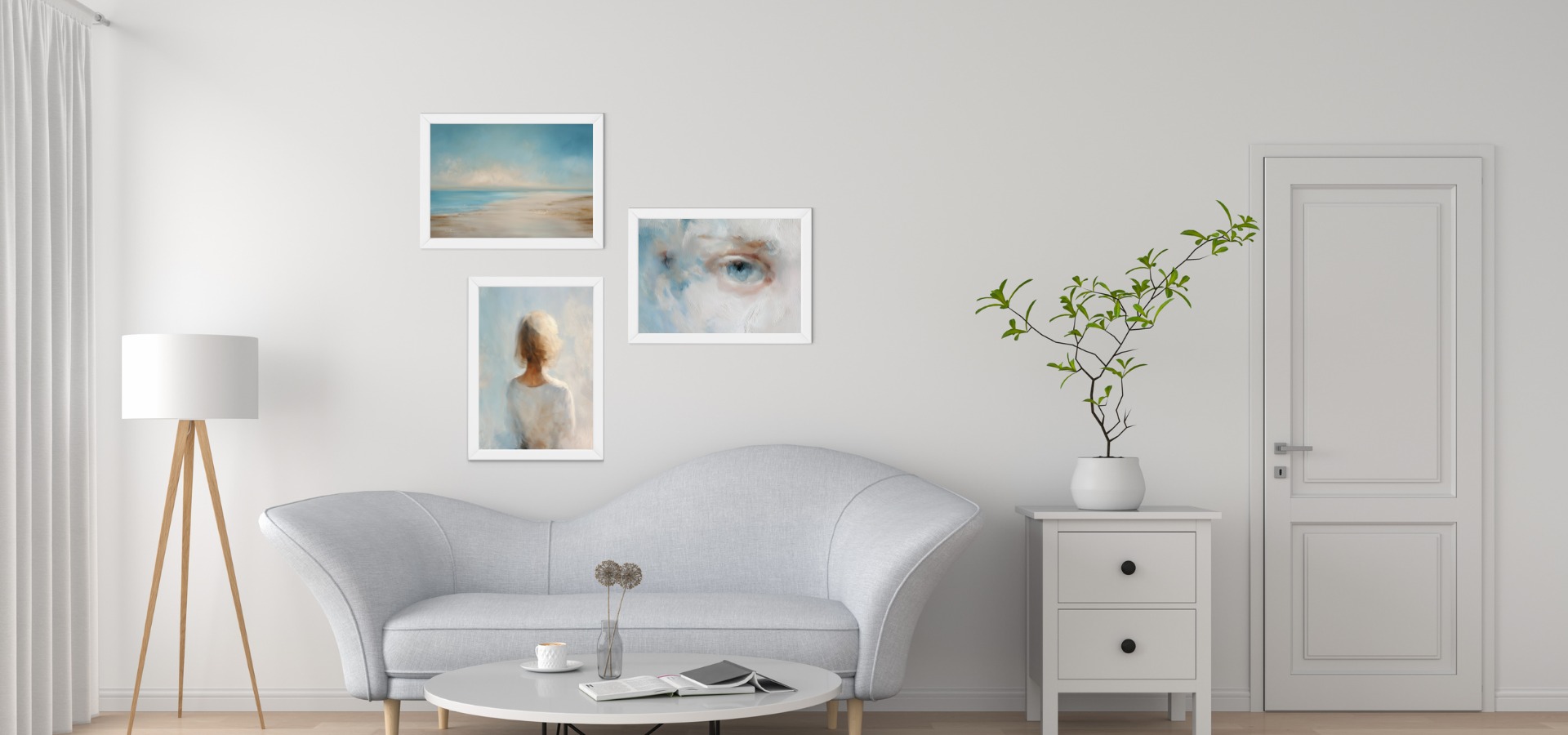 Ambiente contemporâneo com obras da Utopia Decorações