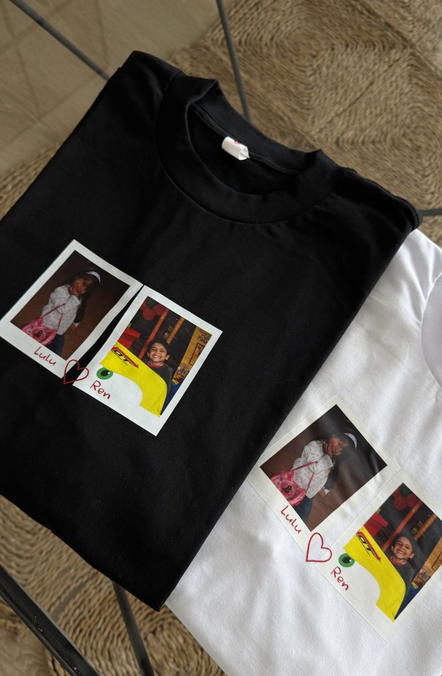 Combo remeras personalizadas con foto y nombre