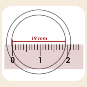 Place the ring on a ruler