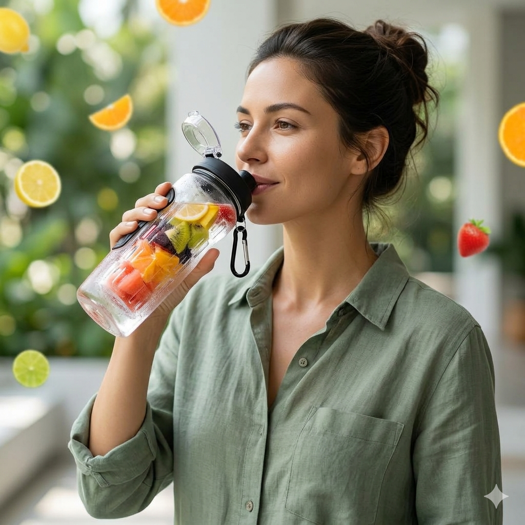 Garrafa Infusora Detox 946ml – Sabor e Saúde em Cada Gole