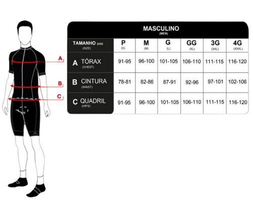 MEDIDAS MASCULINA