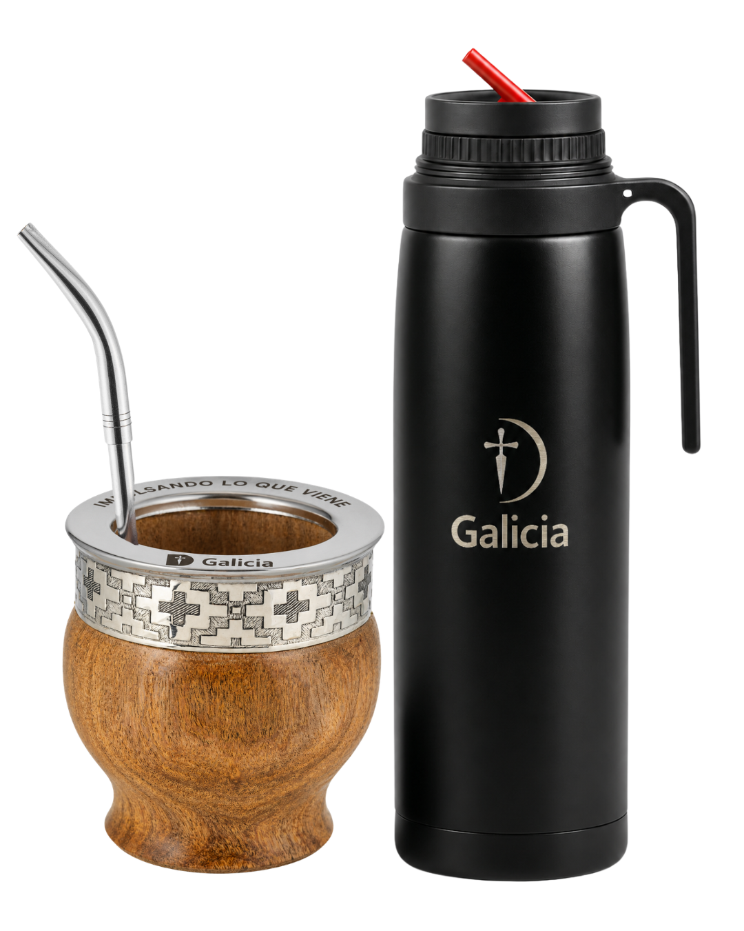 El equipo completo: Mate + termo + bombilla