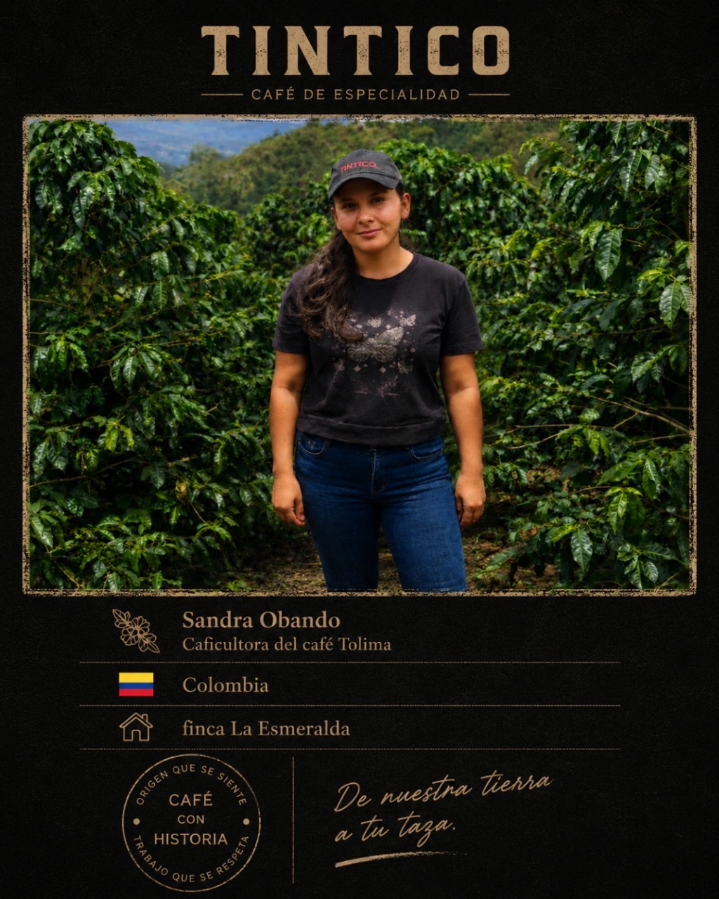 Sandra Obando caficultora Tintico