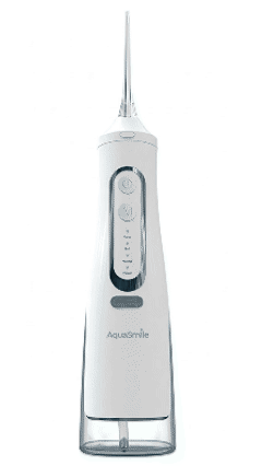 Irrigador bucal portátil resistente al agua (IPX7), ideal para usar en la ducha.