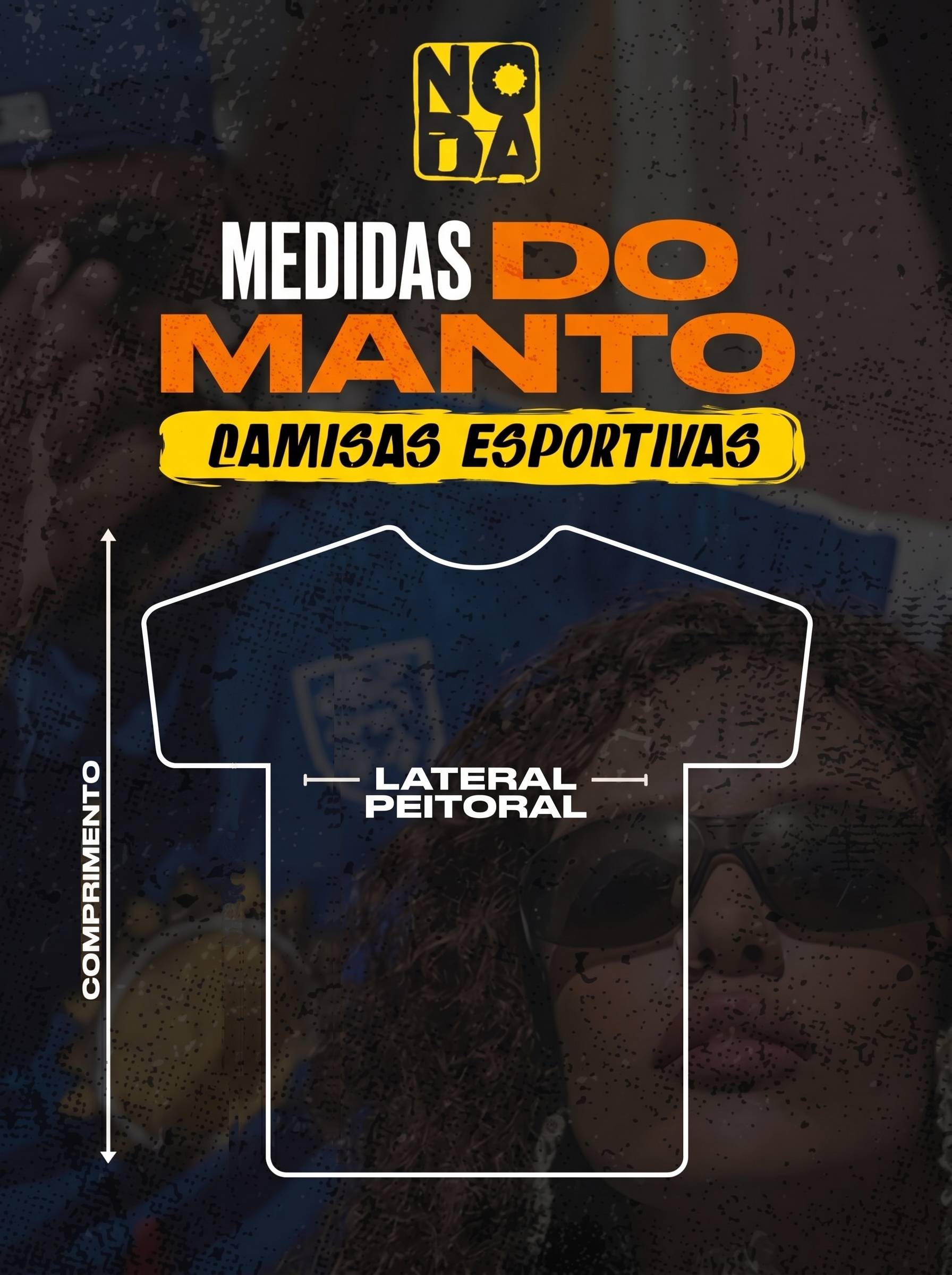 Guia de Medidas Camiseta Esportiva