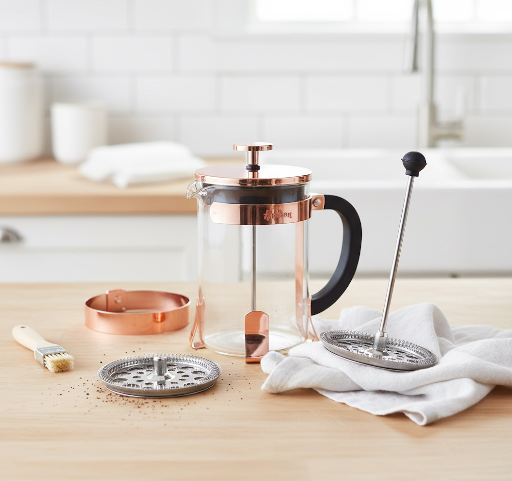 cafetera francesa desarmada