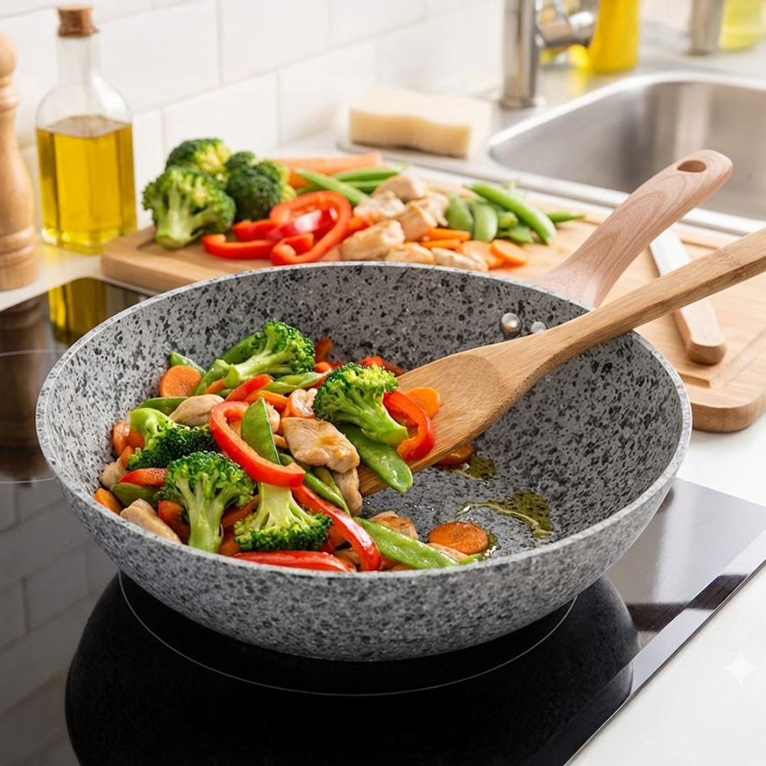 mosaico wok aluminio