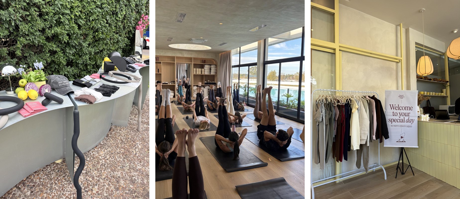 Pop-up de Helios, clase en Ayma Wellness y perchero en Social Wellness Club