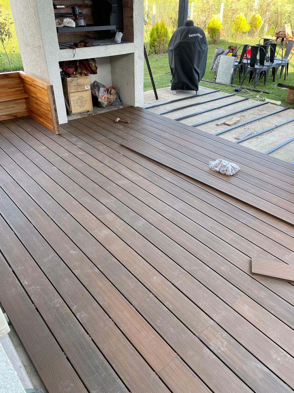 Colocación de las tablas del deck