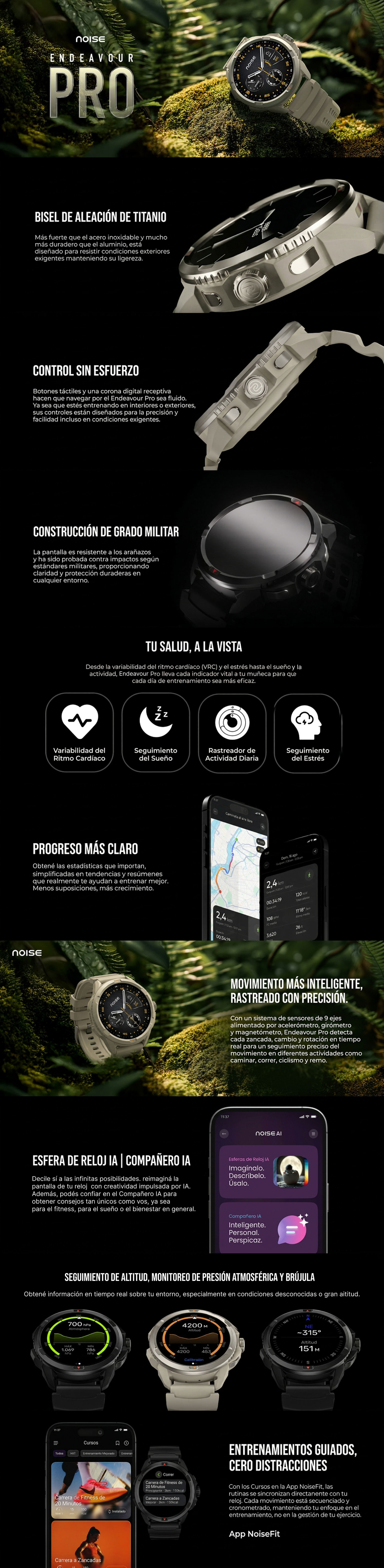 Smartwach Noise Endeavour Pro - Contenido enriquecido