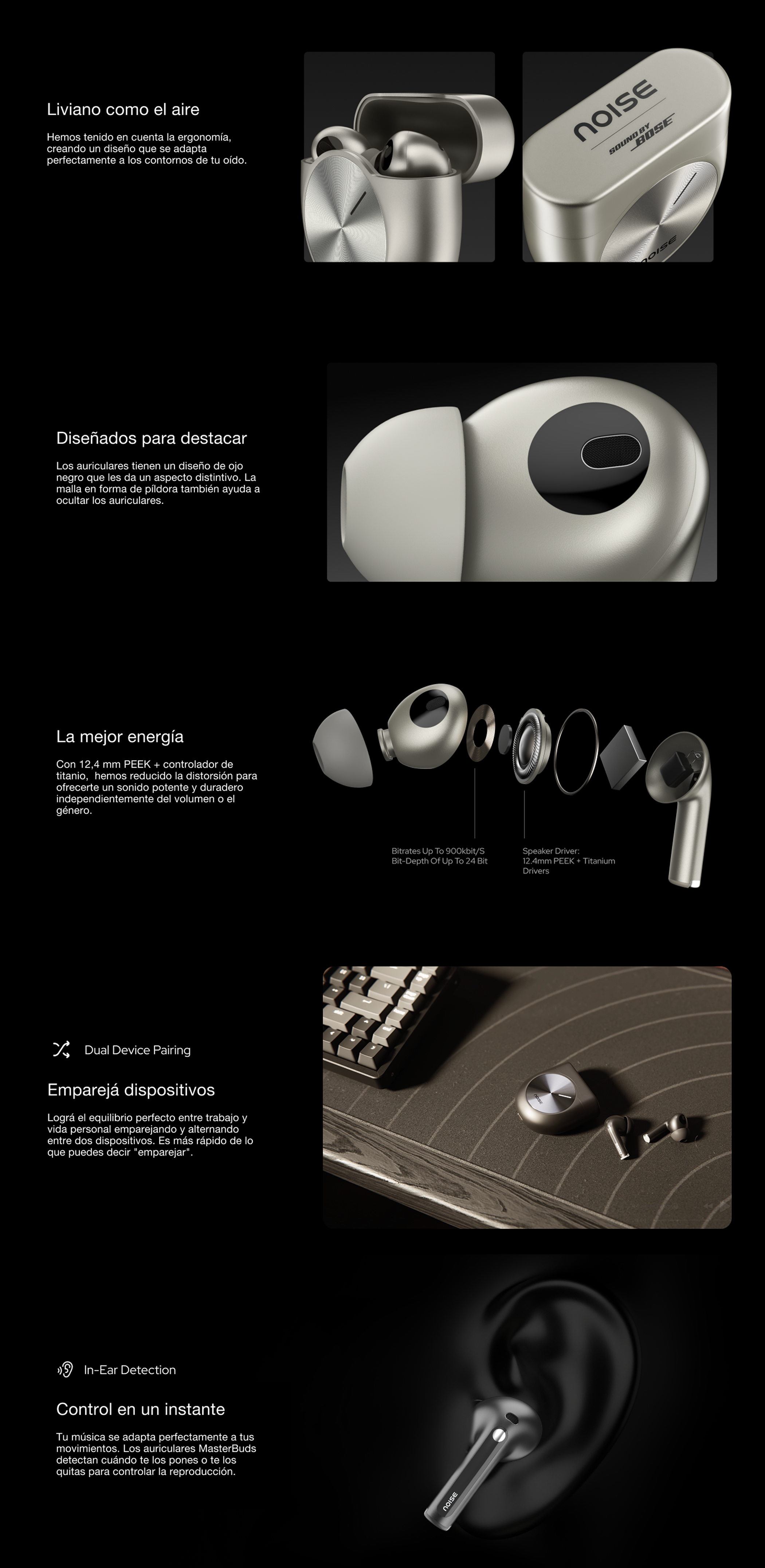 Master Buds Bose Collaboration - Contenido enriquecido