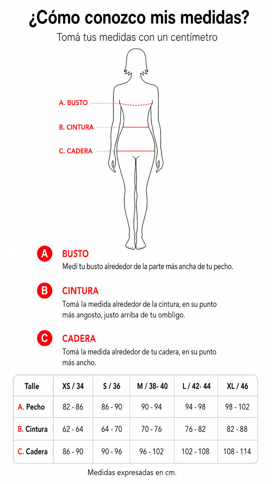 Guía de talles Bloodline