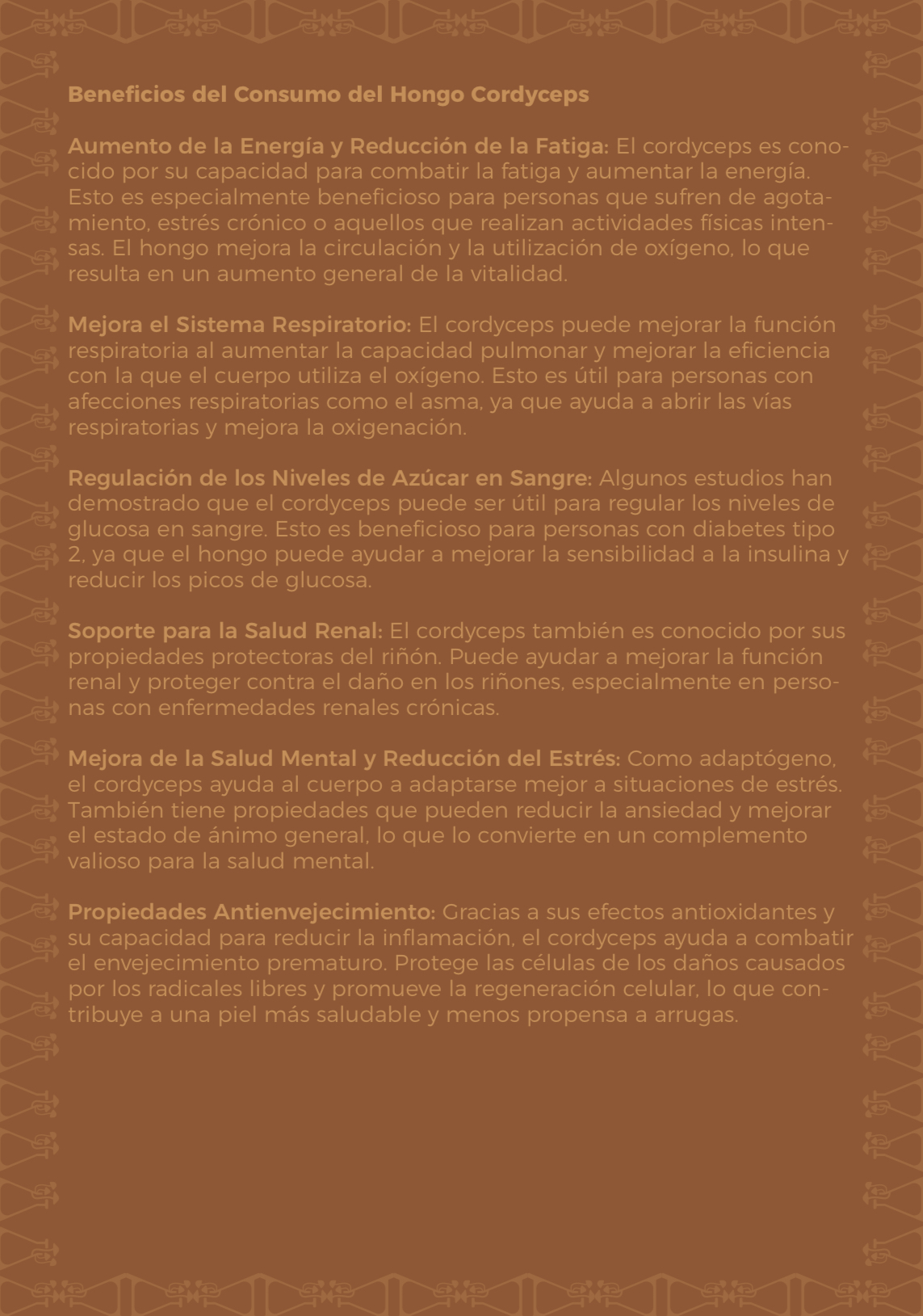 Beneficios del Cordyceps