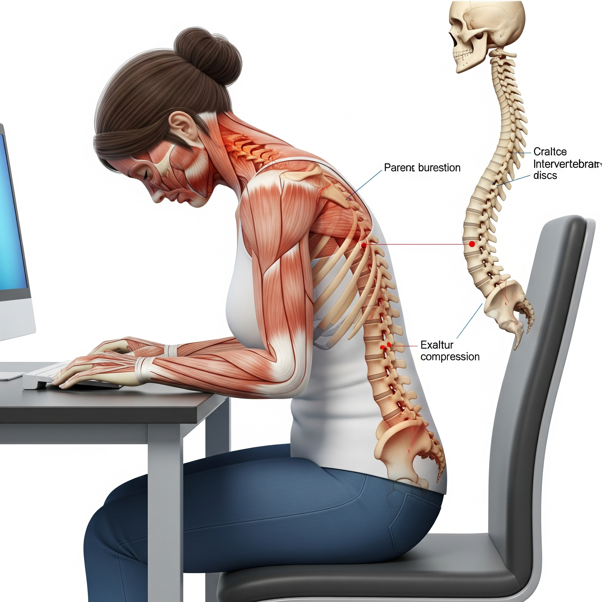 La mala postura da&ntilde;a tu columna